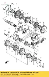 Here you can order the gear,3rd drive from Suzuki, with part number 2423149200: