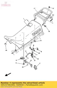 Yamaha 34X247481000 bracket, seat - Bottom side