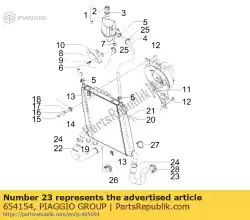 Qui puoi ordinare tubo giunto radiatore testata da Piaggio Group , con numero parte 654154: