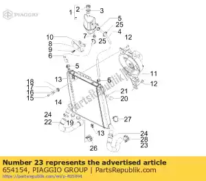 Piaggio Group 654154 tubo giunto radiatore testata - Il fondo