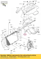 deksel-afdichting zx1000lef van Kawasaki, met onderdeel nummer 490160615, bestel je hier online: