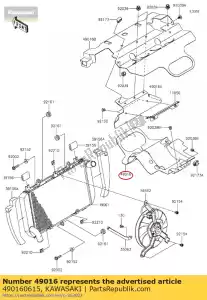 kawasaki 490160615 deksel-afdichting zx1000lef - Onderkant