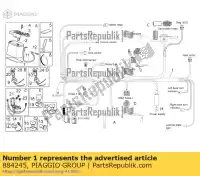 884245, Piaggio Group, main wiring harness moto-guzzi norge zgulps01, zgulpt00, zgulps03 1200 2014 2016 2017, New