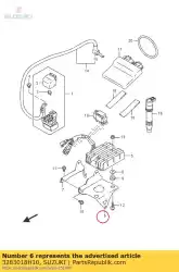 Here you can order the bracket,rect ft from Suzuki, with part number 3283018H10: