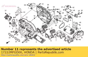 honda 17222MFGD00 cas b, filtre à air - La partie au fond