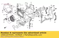 19051KTF641, Honda, lijkwade, fr. radiator honda pes sh 125 150 2005 2006 2007 2008 2009 2010 2011 2012 2013, Nieuw