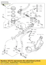 Here you can order the clamp from Kawasaki, with part number 921731081: