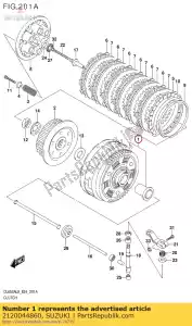 suzuki 2120044860 conjunto de engrenagens, prima - Lado inferior