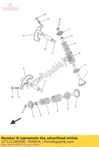 yamaha 1J7121180000 lock, valve spring - Bottom side