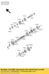 Here you can order the gear,input 3rd. 4th,20 from Kawasaki, with part number 131291557: