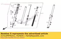 51410MFAD01, Honda, pipe comp., fr. vork honda cbf 1000 2006 2007 2008 2009 2010, Nieuw