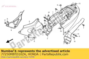 Honda 77250MBTD10ZA motorkap, stoel * r101cu * - Onderkant