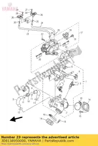 yamaha 3D8138950000 tuyau, air - La partie au fond