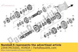 Qui puoi ordinare ingranaggio, secondo contralbero (31t) da Honda , con numero parte 23441MCS000: