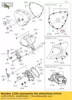 120CC0645, Kawasaki, douille à boulon, 6x45 zx1000jbf kawasaki  w zephyr zx 550 800 1000 1994 1996 1997 1998 2011 2012 2013 2014 2015 2016 2017 2018 2019 2020 2021, Nouveau