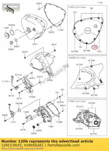 kawasaki 120CC0645 zócalo, 6x45 zx1000jbf - Lado inferior