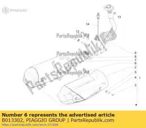 Piaggio Group B013302 fairlead - Lado inferior