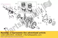 13011KC1003, Honda, juego de anillos, pistón (estándar) honda ca cb 125 1988 1995 1996, Nuevo