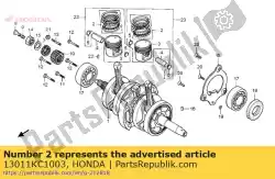 Qui puoi ordinare set di anelli, pistone (std.) da Honda , con numero parte 13011KC1003: