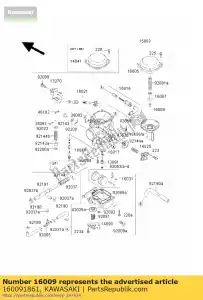 Kawasaki 160091861 chorro de aguja - Lado inferior