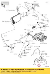 Qui puoi ordinare coperchio, serbatoio zx1000lef da Kawasaki , con numero parte 140921098: