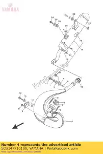 yamaha 5CU147710100 blijf, uitlaat 1 - Onderkant