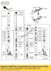 Here you can order the damper-assy,fork,rh,bron zx100 from Kawasaki, with part number 44071110230X: