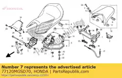 Aquí puede pedir bisagra comp., asiento debajo de Honda , con el número de pieza 77120MGSD70: