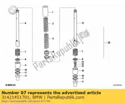 drukveer van BMW, met onderdeel nummer 31421451701, bestel je hier online: