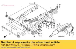 Here you can order the cap, rr. Fork end from Honda, with part number 40546KW3670:
