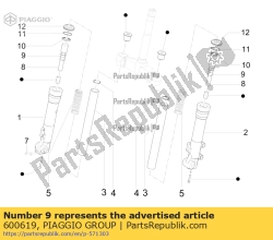 Aprilia 600619, Forcella a molla, OEM: Aprilia 600619