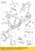 79003002000, KTM, subframe 2016 ktm  sx xc 125 150 250 300 350 450 500 2015 2016 2017 2018 2019, Novo