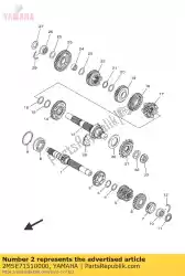 Ici, vous pouvez commander le engrenage, 5ème pignon auprès de Yamaha , avec le numéro de pièce 2MSE71510000: