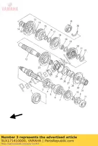 yamaha 5UX171410000 gear, 4th pinion - Bottom side