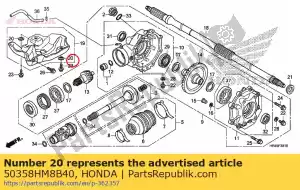 honda 50358HM8B40 colar, placa deslizante - Lado inferior