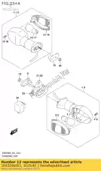 Ici, vous pouvez commander le lentille, clignotant auprès de Suzuki , avec le numéro de pièce 3563208J01:
