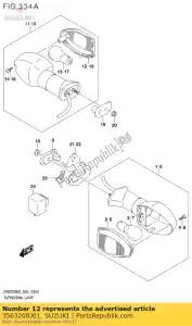 suzuki 3563208J01 lentille, clignotant - La partie au fond