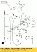 14091S183564, Kawasaki, coperchio, testa dello sterzo, blac ksf40 kawasaki kfx 400 2004 2005 2006, Nuovo