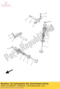 yamaha 5H0121560000 shaft, rocker - Bottom side