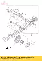 5GH259240000, Yamaha, perno, cuscinetto yamaha yfm yxr 400 450 660 700 2000 2001 2002 2003 2004 2005 2006 2007 2008 2009 2010 2011 2012, Nuovo