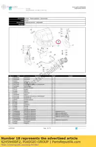 Piaggio Group 62459400F2 boot door - Bottom side