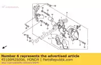 45100MZ6006, Honda, caliper assy, ??l fr honda ntv revere  ntv650 650 , Nuovo