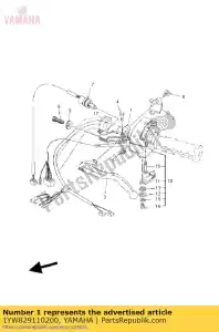 yamaha 1YW829110200 soporte, palanca 1 - Lado inferior