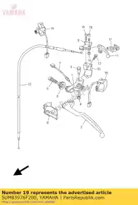 yamaha 5UM83976F200 schakelaar, handvat 1 - Onderkant