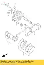 Aquí puede pedir pinza trasera de Suzuki , con el número de pieza 6910032E00:
