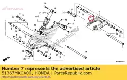 Qui puoi ordinare collare, fr. Distanza del braccio superiore da Honda , con numero parte 51367MKCA00: