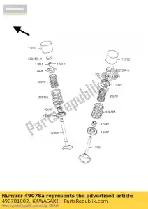 kawasaki 490781002 mola, válvula externa z750-l1 - Lado inferior