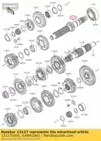 131270666, Kawasaki, shaft-transmission input er650 kawasaki  er-6f er-6n kle klz vulcan 650 1000 2006 2007 2008 2009 2010 2011 2012 2013 2014 2015 2016 2017 2018 2019 2020 2021, New