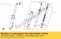 51403KCC901, Honda, colletto, primavera honda cbf 125 2009 2010 2011 2013, Nuovo