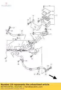 suzuki 6979510F00 couvercle, réservoir - La partie au fond